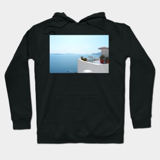 Santorini Caldera from Fira Hoodie